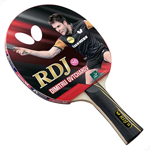 Butterfly RDJ S6 Shakehand Table Tennis Racket | RDJ Series | Offers An Ideal Balance Of Speed, Spin And Control | Recommended For Beginning Level Players