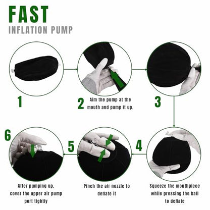 Golf Swing Training Aid for Beginners - Inflatable Smart Ball Arm Correcter, Adjustable Strap & Air Pump to Improve Swing Form