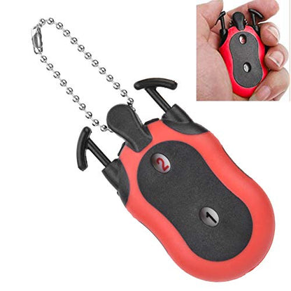 Golfs Score Counter, Portable Golfs Bag Shape Score Counter One Person Shows 1-99 Points with Key Ring for Competitions Games (Red