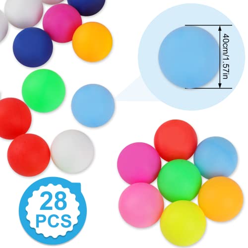 Guirnd 28 Pcs 40mm Ping Pong Balls for Table Tennis, Games, Arts, Kids, and Pet Toys - color: Mix colors