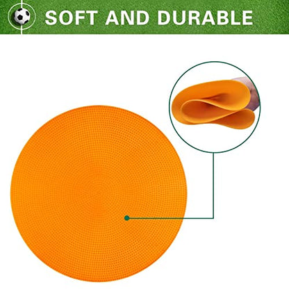 Poly Spot Markers 4inch/9 inch Non-Slip Rubber Agility Markers Flat Field Cones Floor Dots for Football, Soccer, Basketball Training Markers, School Activities, Exercise Drills, Social Distancing