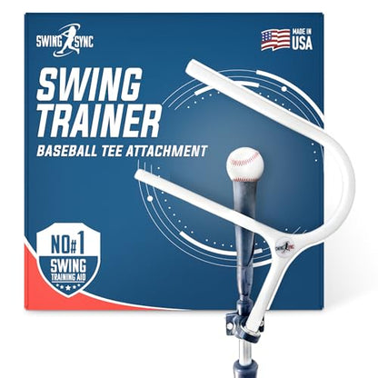 Baseball Swing Trainer for Kids & Adults | USA Made with 1 Year Warranty | Upgrade Your Baseball Training Equipment with the Baseball Tee Attachment Baseball Hitting Trainer