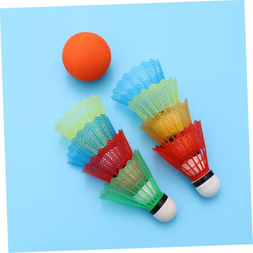 Badminton Racket Lightweight Outdoor Sports for Ages with Shuttlecocks and Tennis Ball Interactive Training Tool in Blue
