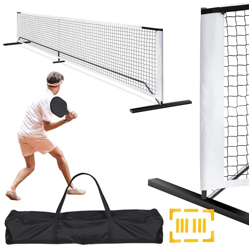 F2C Portable 22FT Pickleball Net Set Regulation Size Soccer Tennis Net with Court Markers,Game Set System with Metal Frame Stand and Carrying Bag - style: Pickleball Net with Court Markers