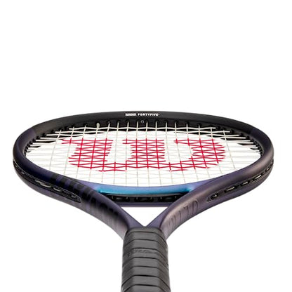 WILSON Ultra 100 V4 Tennis Racket (Unstrung) (4 1/8 inch), Blue