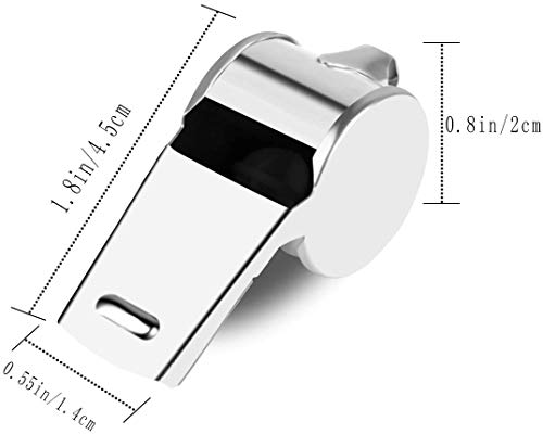 OBKJJ Coach Whistle,35Pack Football Referee Whistle with Lanyard for Emergency Sports Training Referee1 (Silver) (Silver) (Stainless Steel)