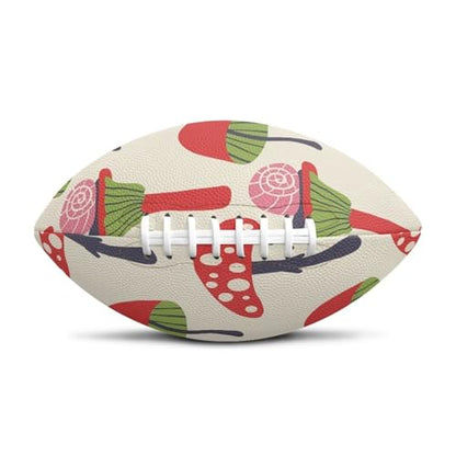 SYtrade Recreational Football Game Footballs PU Composite Leather Footballs for Training Indoor Outdoor - color: Mushroom Snail Khaki