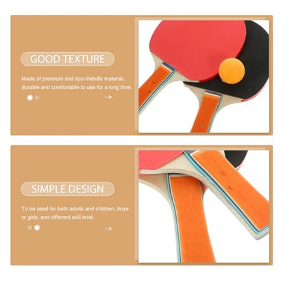 Table Tennis Trainer Set with Elastic Shaft, Wooden Training Racket and Base, Single Player Ping Pong Practice Equipment for Home and Training Random Color