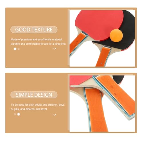 Cabilock Table Tennis Training Device Elastic Soft Shaft Set with Wooden Racket and Base, Single Player Ping Pong Practice Kit for Home and Random Color
