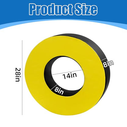 BALAPET Football Tackle Wheel, Football Tackle Ring for Youth,Football Training Equipment Football Tackle Dummies High Elastic Foam and Waterproof PU Leather for Football Practice - size: D28x8"
