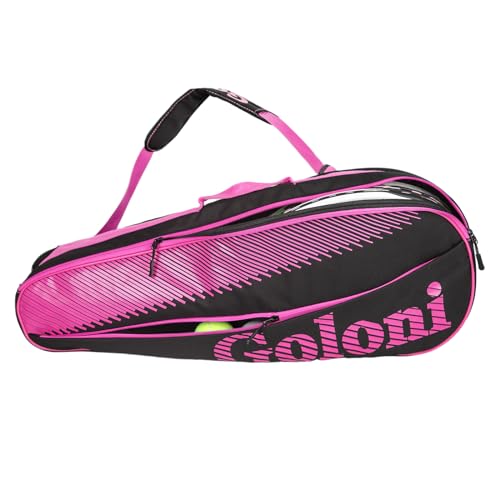 Goloni | 3 Racquet Tennis Bag, for Professional or Beginner Tennis Players, Rackets Cover Bag with Protective Pad & Lightweight | Unisex Design for Men, Women, Youth and Adults - color: pink