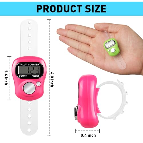 Electronic Finger Counter, Electronic Digital Display, Hand Tally Clicker Counter, Digital Handheld Tally Counter for Counting Numbers Knitting Coaching Golf Lap Fishing School Sports Event