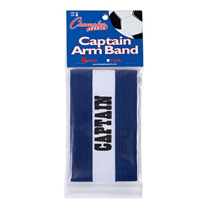 Champion Sports Soccer Captain Arm Bands - Adult Blue