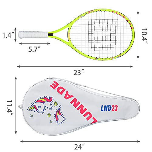 Tennis Racket for Kids Junior, 19/21/23/25 Inch Youth Tennis Racquet with Cover, Suitable for Beginner Boys and Girls Age 3-12