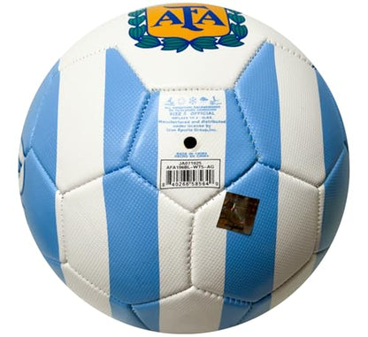 Icon Sports Licensed AFA Messi #10 Soccer Ball - Argentina Light Blue & White Football, Sizes 5, 4 and Mini Size 2 Skill Ball - size: 5