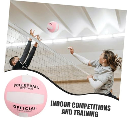 Healifty Soft Indoor Volleyball Training Ball, Soft Practice Ball for Adults, Standard Size 5 Non-Inflatable Explosion-Proof Volleyball for Indoor Game and Exercise