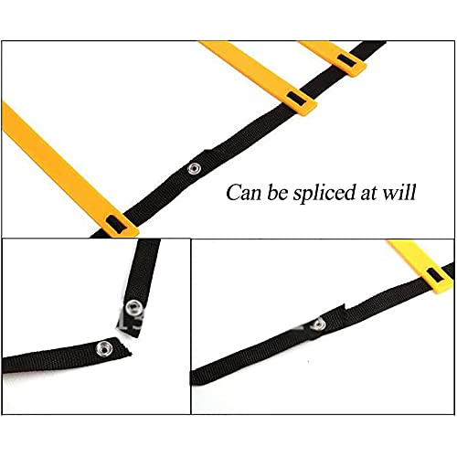 Agility Ladder Raise Speed Agility Training Ladder, Adjustable Agility Ladder, Exercise Equipment, for Football, Track Field, Basketball, Footwork, Workout Drills(Size:6M) - size: 6M