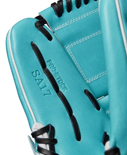 Wilson Spring 2025 A2000® Baseball Gloves - color: Teal/Yellow/Black, size: Pitcher - 12"