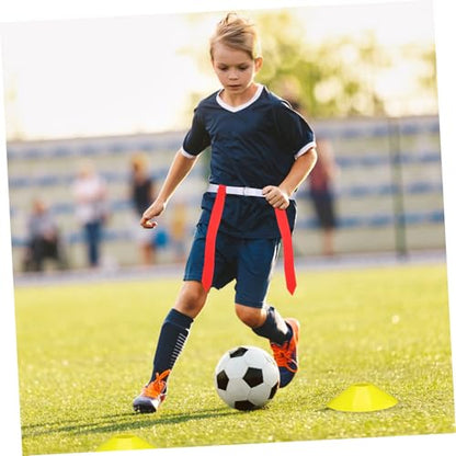 Mikinona 16Pcs Flag Football Set with Adjustable Belts and Agility Cones Accessories for Youth Football Players Durable and Easy to Use