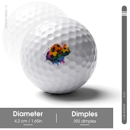 Colorful Football Sports Golf Ball Soft Feel Golf Practice Balls for Golfs Course Daily Training