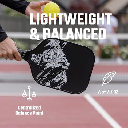 Bison Paddles: Carbon Graphite Pickleball Paddles - Lightweight Pickleball Rackets | Honeycomb Composite Core Improves Pickle Ball Placement and Increases Power | Durable Unibody Construction - color: Mountain Bundle
