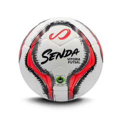 Senda Vitoria Premium Match Futsal Ball, Fair Trade Certified - color: Red/Grey, size: Size 4