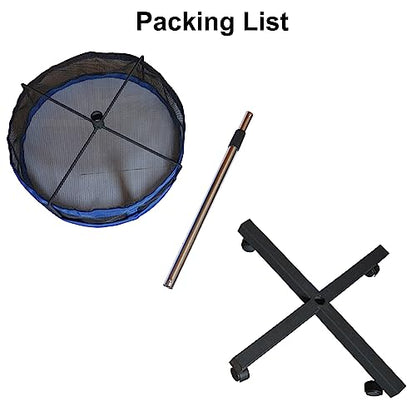TNZMART Removeable Table Tennis Storage Multi-Ball Collector Holder Adjustable Height Pickleball Collection Basket for Training