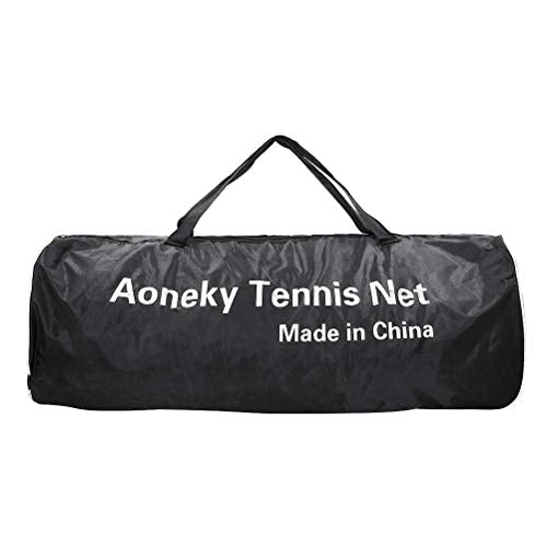 Aoneky 42 Feet Professional Tennis Net Replacement Outdoor Heavy Duty #30 Twisted Polyethylene Net with Vinyl Coated Steel Cable for Court Backyard Practice