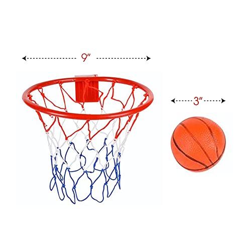 ArtCreativity Mini Over-the-Door Basketball Hoop Game – Easy to Hang, No Assembly Required – Includes 1 Mini Ball & Durable Net Hoop – Indoor Basketball Toy Gift for Kids, Teens & Adults Bedroom Play