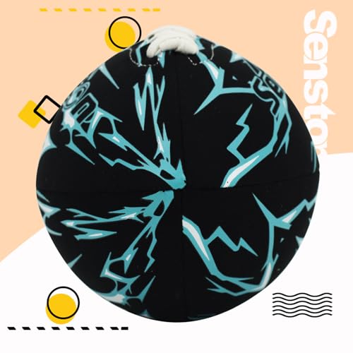 Senston Waterproof Durable Football for Pool 9.25 Inch Pool Football for Swimming Neoprene American Footballs - color: Blue