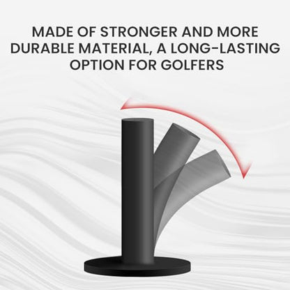 FINGER TEN Golf Rubber Tee Driving Range Value 5 Pack for Indoor Outdoor Practice Mat, Tee Adaptor Size 1.5’’ 2.0’’White Black Tee Holder Set for Hitting Mats - style: Black 5 Pack(1.5, 2.0, 2.75, 3, 3.13)