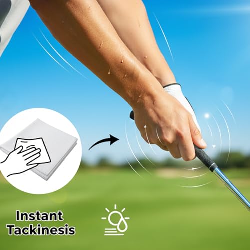 Sports Tackiness Towel Grip Enhancer for Golf, Tennis, Baseball, Basketball, Microfiber, Non-Toxic, Won't Stain, Moisture Repelling (4)