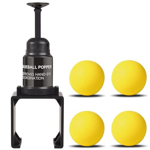 Softball Training Pop | Baseball Pop for Hitting Without a Pitcher(Compatible with Practice Wiffle Balls, 4 Softballs Included)