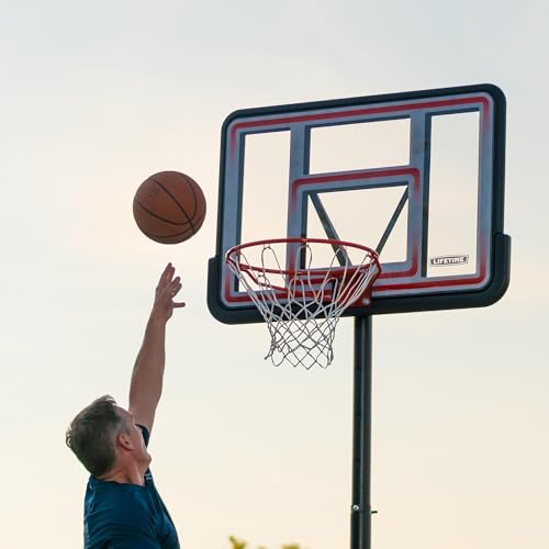 Lifetime Portable Basketball Hoop, Height Adjustable 7.5-10 Ft, Impact 44 Inch Backboard