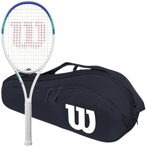 Wilson Six Two Tennis Racquet Bundled with a Wilson Advantage 2.5 Tennis Bag or Backpack - color: Black, size: 4 3/8" Grip