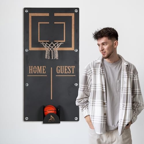 Archtwain Basketball Hoop Metal Wall Decor, Wall Mounted Game Room Office Playroom Wall Art, Metal Wall Art, Office Decor, Extraordinary Gift (Craft, Large)