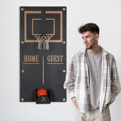 Archtwain Basketball Hoop Metal Wall Decor, Wall Mounted Game Room Office Playroom Wall Art, Metal Wall Art, Office Decor, Extraordinary Gift (Craft, Large)