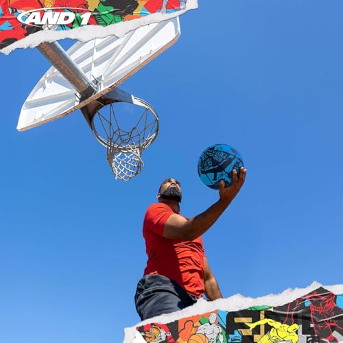 AND1 Street Art Rubber Basketball: Official Regulation Size 7 (29.5 inches) Rubber Basketball - Deep Channel Construction Streetball, Made for Indoor Outdoor