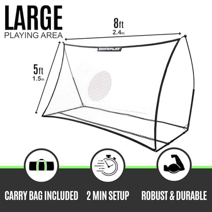 QUICKPLAY Spot Target Soccer Rebounder | Weather-Resistant Rebound Net with Carry Bag | Great for Passing, Receiving, and Trapping Practice | Ideal for Team or Solo Training
