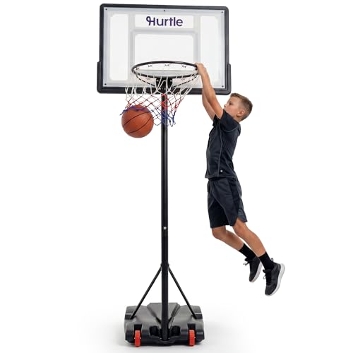 Kids Basketball Hoop Adjustable Portable Basketball Hoop for Kids Indoor Outdoor Play with Backboard Wheels Driveway Backyard
