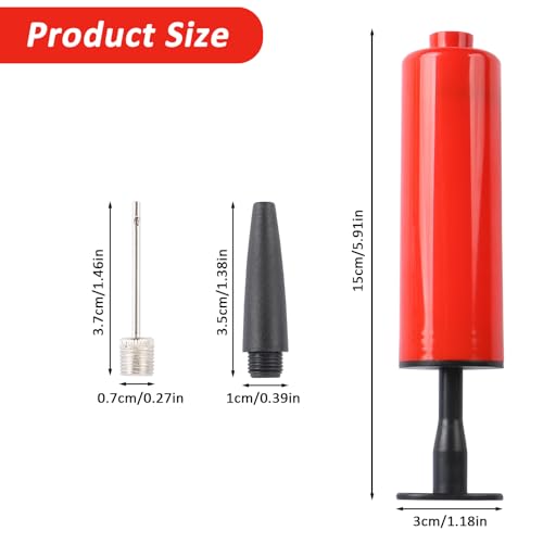 3 Pcs Hand Inflator Kits, XOOBIU Air Pump Ball Pump Sports Sphere Pumps with Needle, Nozzle, Perfect for Volleyball, Basketball, Football, Soccer, Water Polo, Inflatable Set