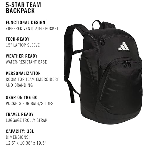 adidas 5-Star Team Sports Backpack, 33L