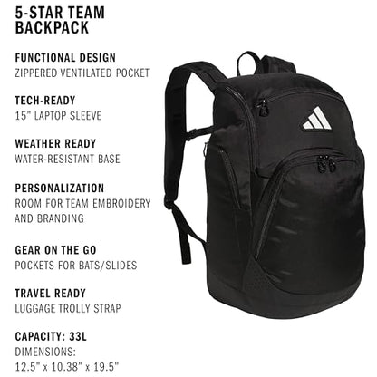 adidas 5-Star Team Sports Backpack, 33L