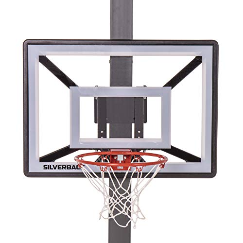 Silverback Junior Youth 33" Basketball Hoop with Lock ‘n Rock Mounting Technology Mounts to Round and Vertical Poles, Black (B8410W)
