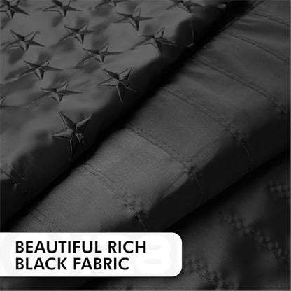G128 All Black American Flag | 6x10 Ft | Long Lasting US Flag, Made From 210D Polyester, Embroidered Stars, Sewn Stripes, Brass Grommets, Vivid Color, Outdoor/Indoor - color: Black 6x10 Ft