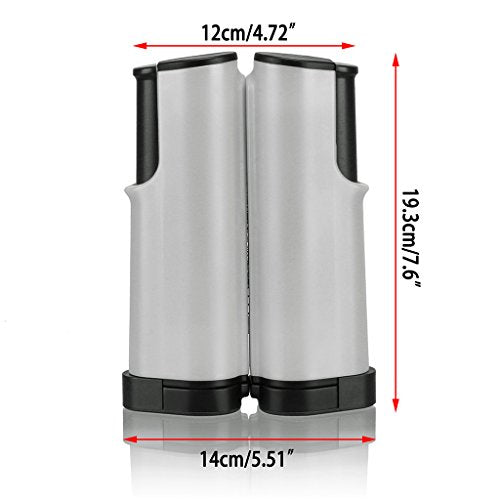 Hipiwe Retractable Table Tennis Net Replacement, Ping Pong Net and Post with PVC Storage Bag, 6 Feet(1.8M, Fits Tables Up to 2.0 inch 5.0 cm - color: Grey