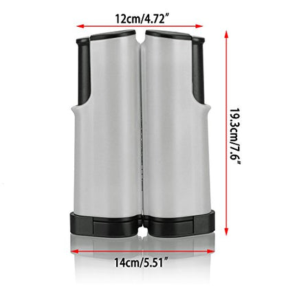 Hipiwe Retractable Table Tennis Net Replacement, Ping Pong Net and Post with PVC Storage Bag, 6 Feet(1.8M, Fits Tables Up to 2.0 inch 5.0 cm - color: Grey