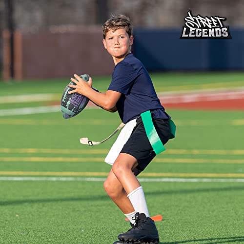 Street Legends Youth Football, Graffiti Printed Composite Leather Size 8 Football- Includes Pump, Made for Training, Practicing, & Recreational Play - color: Hunter Green