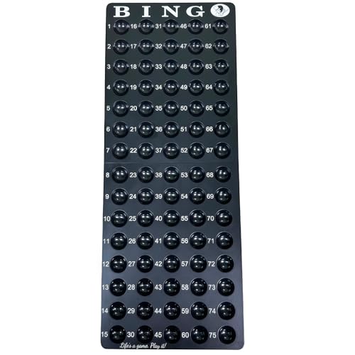 MR CHIPS Universal Bingo Ball Holder for 7/8", 3/5", and 3/4" Diameter Balls, Black Masterboard - color: Bingo Master Board