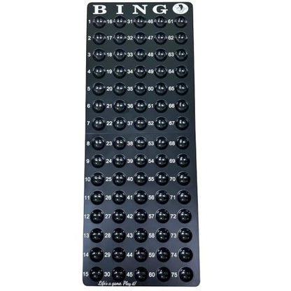 MR CHIPS Universal Bingo Ball Holder for 7/8", 3/5", and 3/4" Diameter Balls, Black Masterboard - color: Bingo Master Board